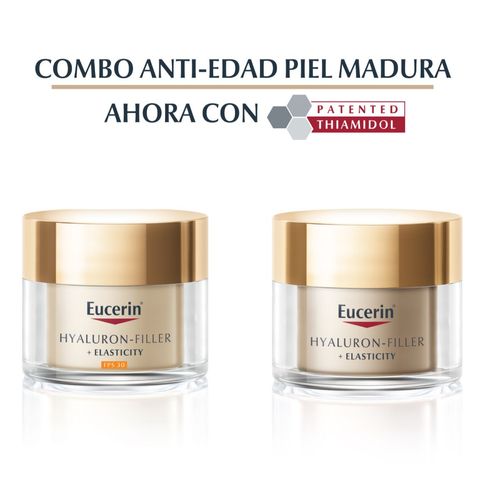 Combo crema antiedad de día hyaluron-filler + elasticity fps 30 + crema antiedad de noche 50 ml