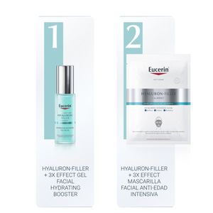 Combo hidratación hyaluron filler + 3x effect gel facial 30 ml + máscara intensiva 1 unidad