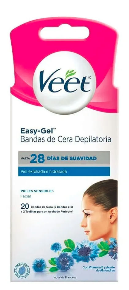 Bandas depilatorias faciales (16 unidades)