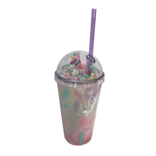 Vaso de acrilico doble unicornio y con esferas