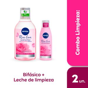 Combo doble limpieza: agua micelar bifásica 400 ml + gel limpiador 150 ml