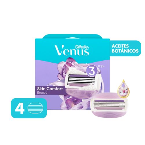 Cartuchos para afeitar venus breeze mujer (4 unidades)