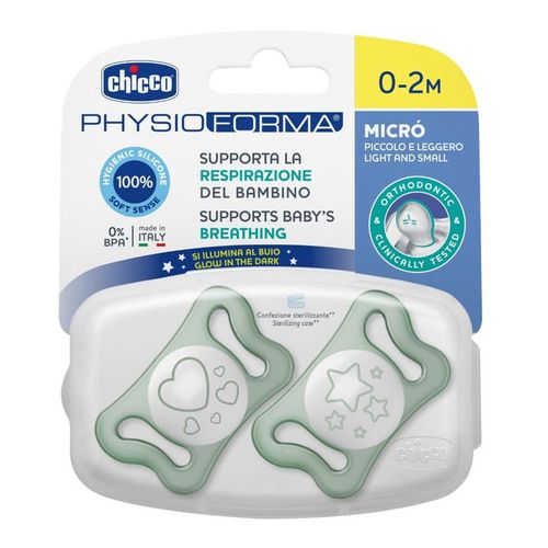 Chupete physio recien nacido micro 0-2M (2 unidades)