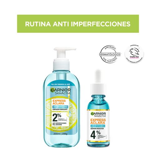 Combo rutina basica anti-imperfecciones con ácido salicílico: gel de limpieza y serum