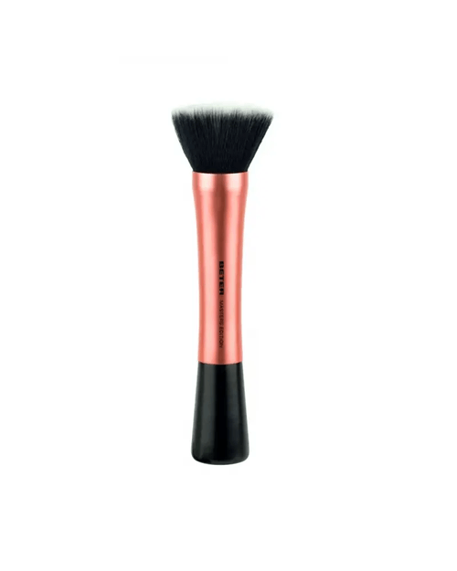 Brocha flat top kabuki maquillaje fluido pelo sintetico