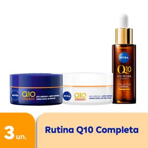 Combo q10 sérum facial doble acción antiarrugas expert 30 ml + crema facial fps 15 + crema facial de noche 50 ml