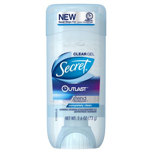 Antitranspirante en barra outlast gel clear completely clean 73 gr