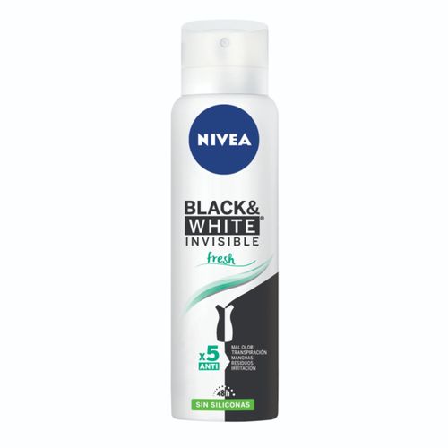 Desodorante femenino black & white fresh sin siliconas 150 ml