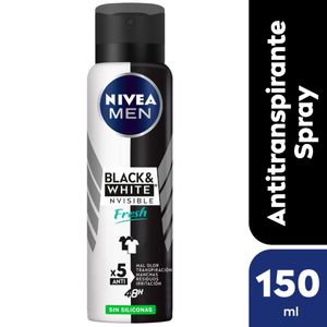 Desodorante antitranspirante men black & white fresh sin siliconas 150ml