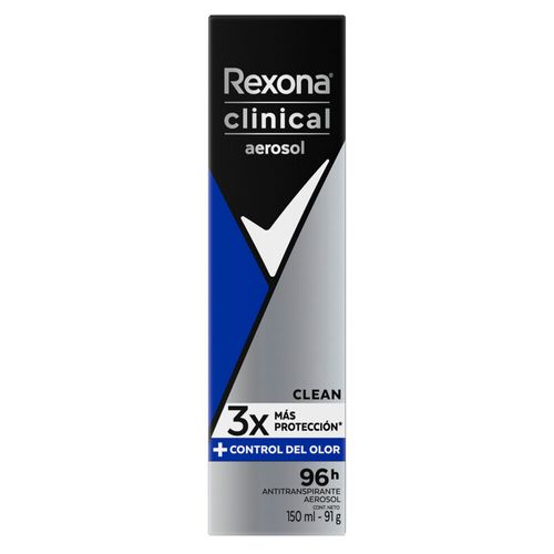 Antitranspirante en aerosol clinical clean 150 ml