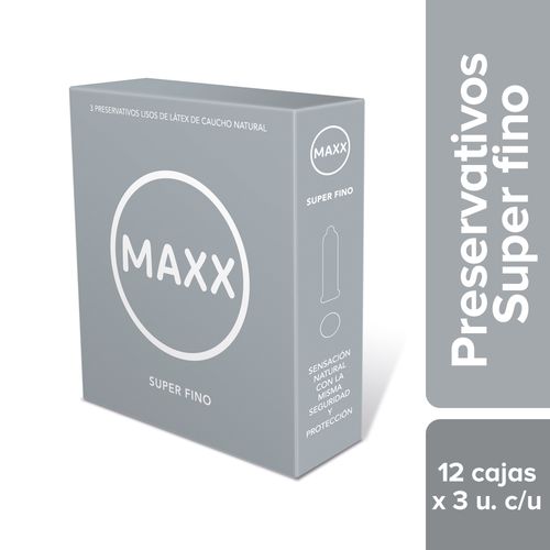 Preservativos super fino (12 cajas de 3 unidades c/u)