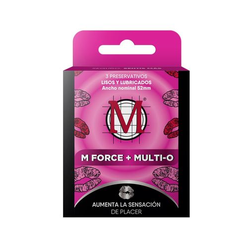 Preservativos force lubricado con multi-o (3 unidades)