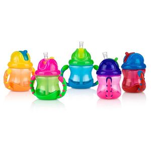 Vaso con manijas y sorbete con tapa deslizante 240 ml