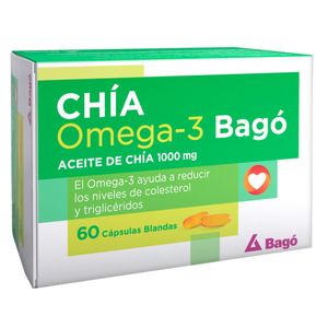 Suplemento dietario chia omega 3 (60 cápsulas)