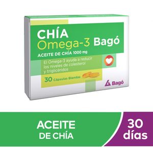 Suplemento dietario chia omega 3 (30 cápsulas)