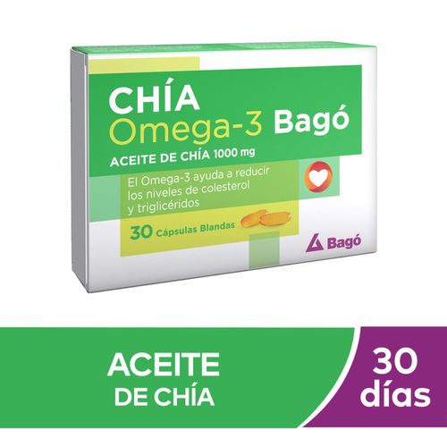 Suplemento dietario chia omega 3 (30 cápsulas)