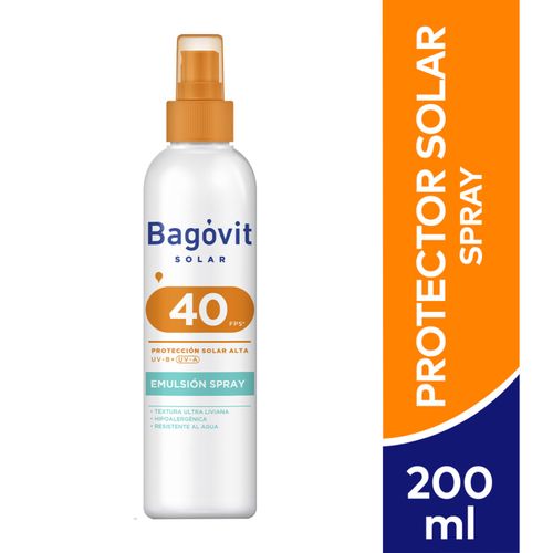 Protector solar emulsión hidratante en spray fps40 200 gr