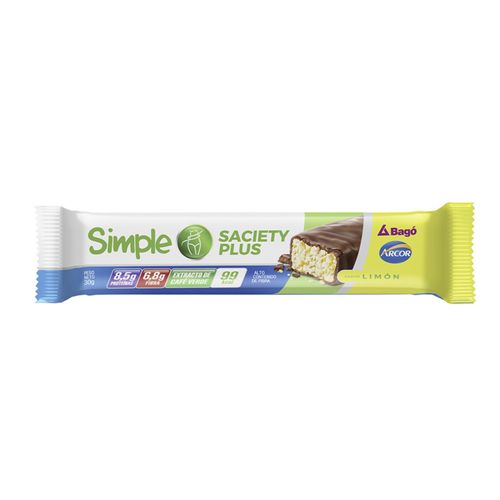 Suplemento dietario saciety plus en barra sabor limón (16 unidades) 30