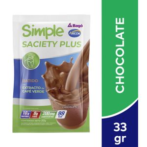 Suplemento dietario saciety plus batido en polvo sabor chocolate 33 gr