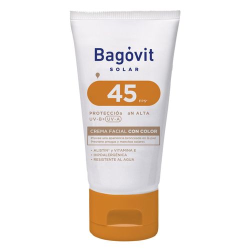 Protector solar facial con color fps 45 50 gr