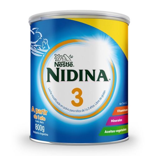 Fórmula láctea 3 infantil 800 grs