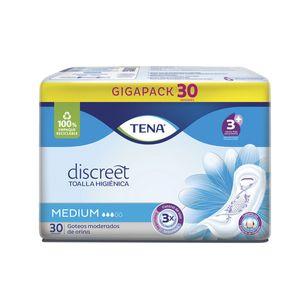 Toalla discreet medium (30 unidades)