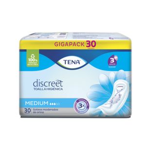 Toalla discreet medium (30 unidades)