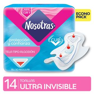 Toalla ultra invisible tela algodón curv (8 unidades)