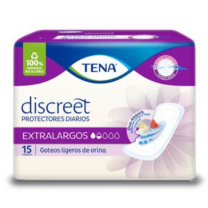 Protector diario discreet extralargos sin alas (15 unidades)