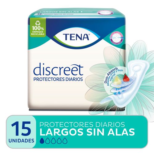 Protector discreet largo sin alas (15 unidades)