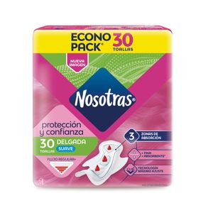 Toalla delgada suave curv (30 unidades)