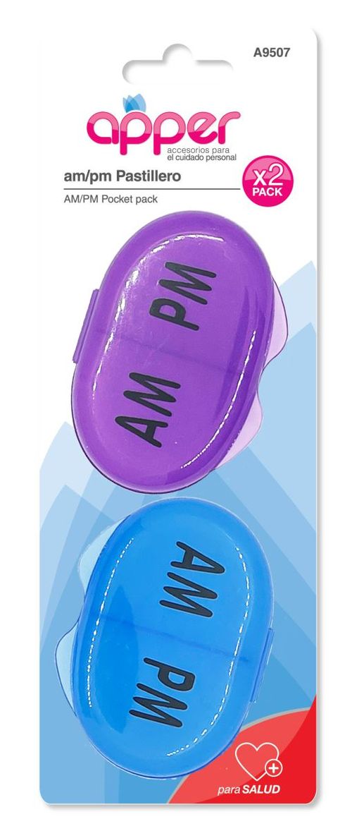 Pastillero diario AM-PM blister 2 unidades