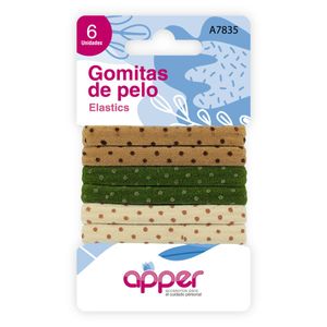 Gomitas de pelo a lunares (6 unidades)