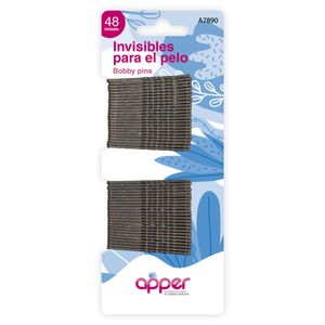 Invisibles para el pelo castaño (48 unidades)