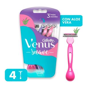 Máquina para afeitar descartable venus simply3 (4 unidades)