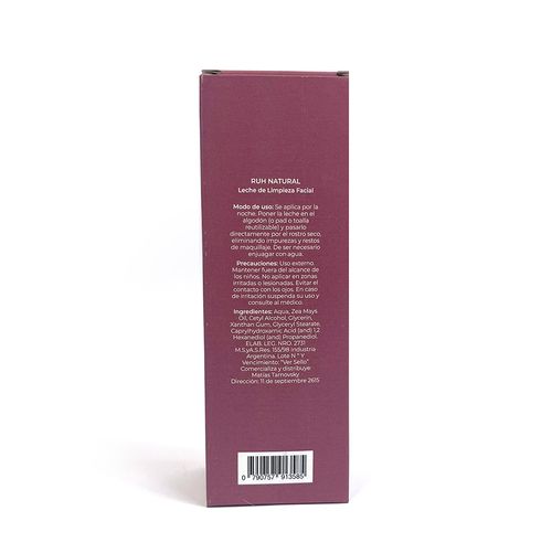 Leche de limpieza facial libre de parabenos 75 ml