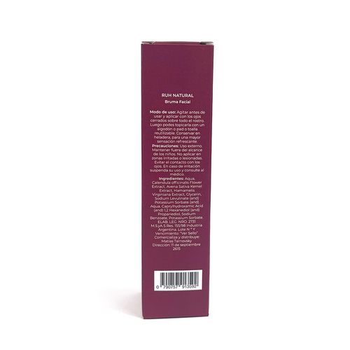 Bruma descongestiva facial con hammamelis avena y caléndula 75 ml