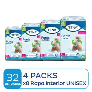 Combo ropa interior pants clásico L (4 paquetes de 8 unid c/u)