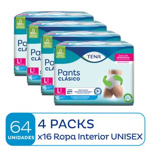 Combo ropa interior pants clásico L (4 paquetes de 16 unid c/u)