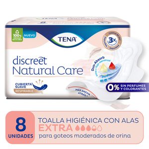 Toalla discreet natural care (8 unidades)