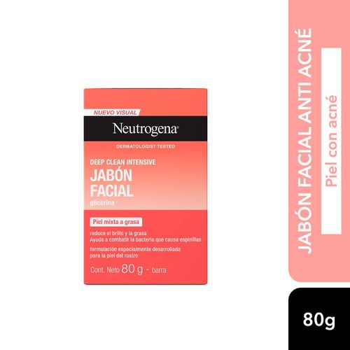Jabón barra de limpieza facial Deep Clean 80 gr