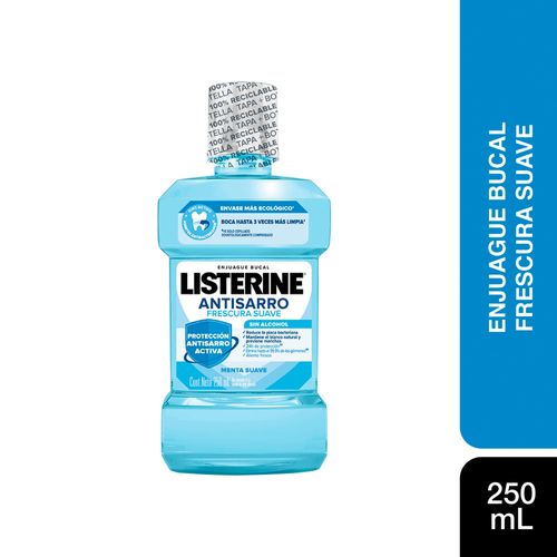 Enjuague bucal antisarro Frescura suave sin alcohol 250 ml