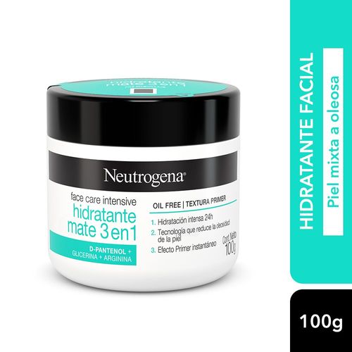 Crema hidratante facial Face Care Intensive mate 3 en 1  100 gr