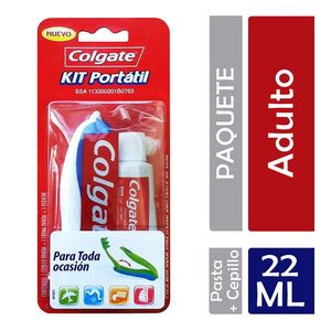Cepillo de dientes portable + pasta dental total 12