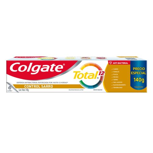 Pasta dental Total 12 control sarro 140 gr