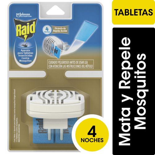 Aparato repelente de mosquitos sin cable + 4 tabletas
