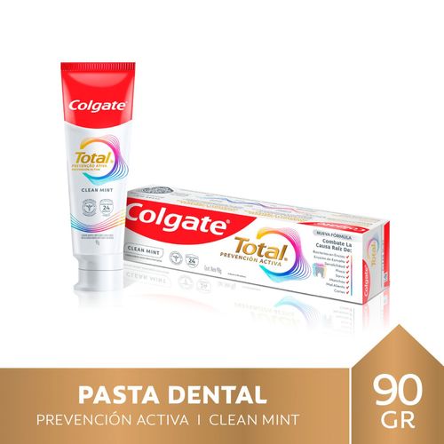 Pasta dental total clean mint prevención activa 90 gr