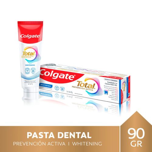 Pasta dental Total whitening con flúor 90g
