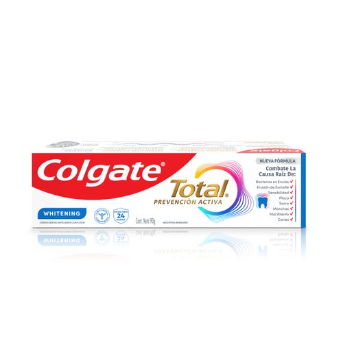 Pasta dental Total whitening con flúor 90g