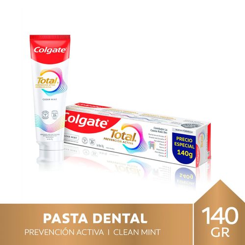 Pasta dental Total clean mint prevención activa 140 gr